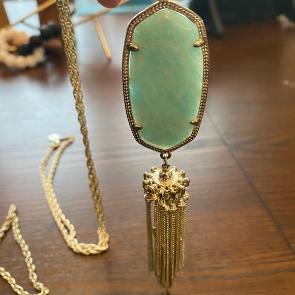 Kendra Scott Rayne Long Pendant Necklace - Mint - Picture 3 of 7